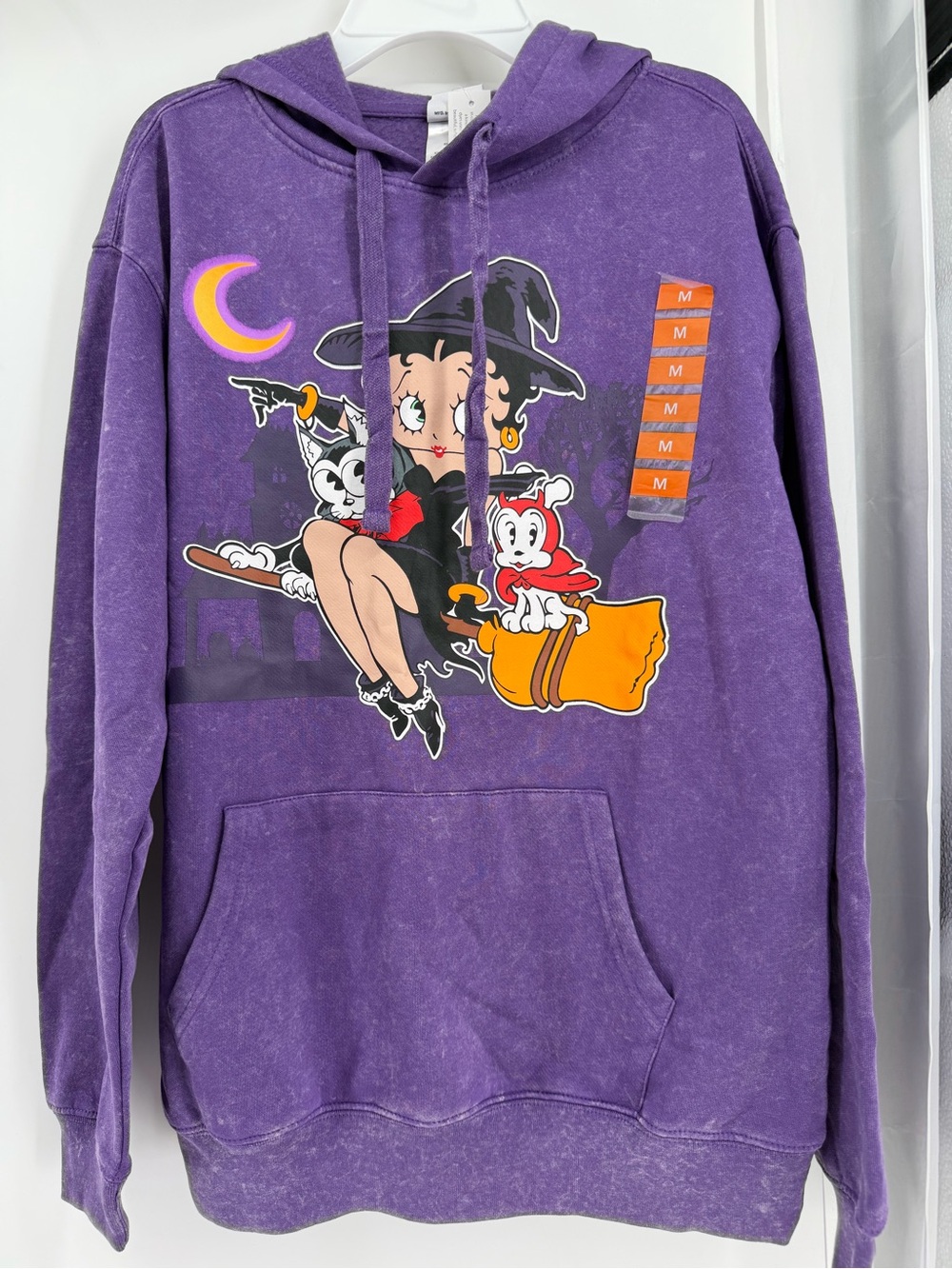 Betty Boop Purple Halloween Graphic Hoodie